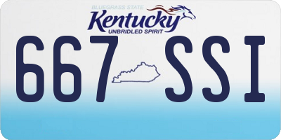KY license plate 667SSI