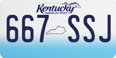 KY license plate 667SSJ