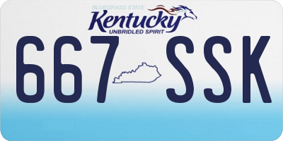 KY license plate 667SSK
