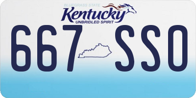 KY license plate 667SSO
