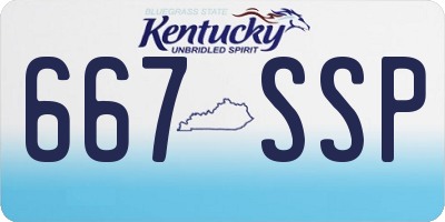 KY license plate 667SSP
