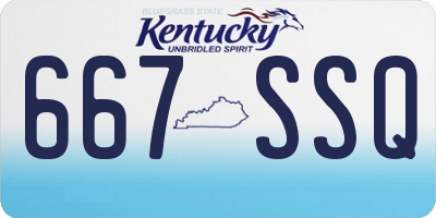 KY license plate 667SSQ