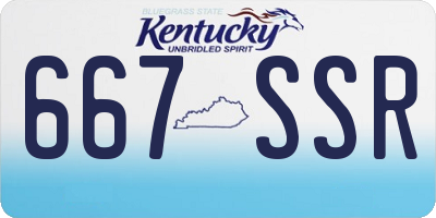 KY license plate 667SSR
