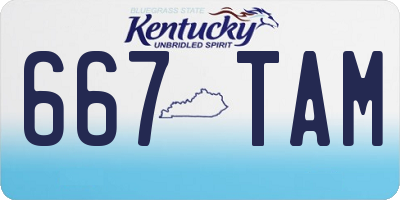 KY license plate 667TAM