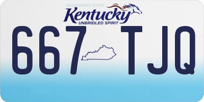 KY license plate 667TJQ