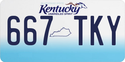 KY license plate 667TKY