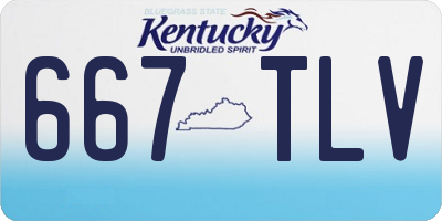 KY license plate 667TLV