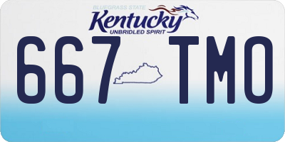 KY license plate 667TMO
