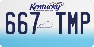 KY license plate 667TMP