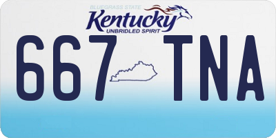 KY license plate 667TNA