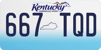 KY license plate 667TQD