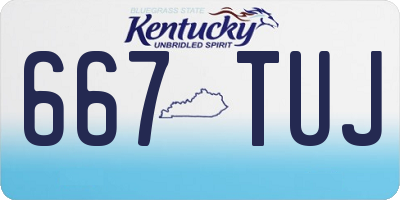 KY license plate 667TUJ