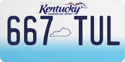 KY license plate 667TUL