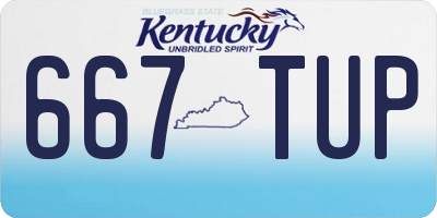 KY license plate 667TUP