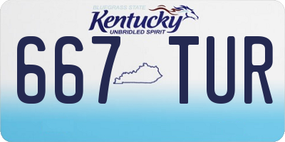 KY license plate 667TUR
