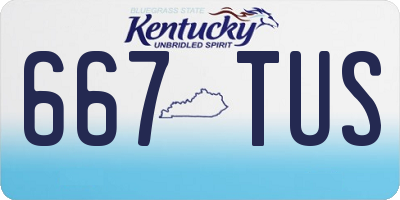 KY license plate 667TUS