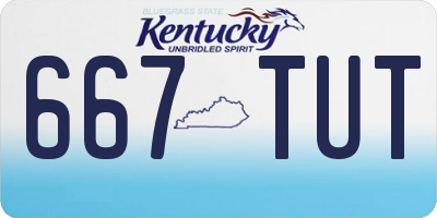 KY license plate 667TUT