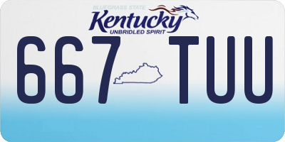 KY license plate 667TUU