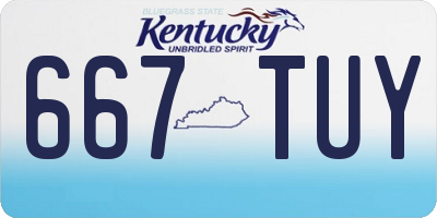 KY license plate 667TUY