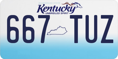 KY license plate 667TUZ