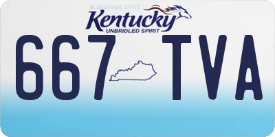 KY license plate 667TVA