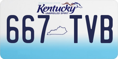 KY license plate 667TVB