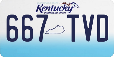 KY license plate 667TVD