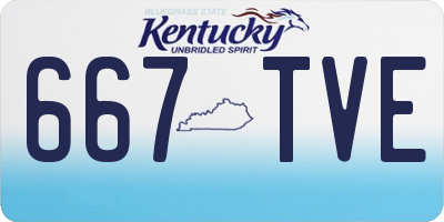 KY license plate 667TVE