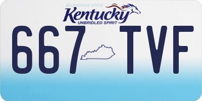 KY license plate 667TVF