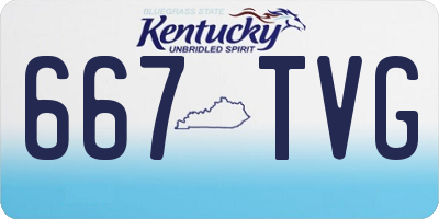 KY license plate 667TVG