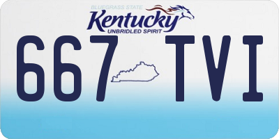 KY license plate 667TVI
