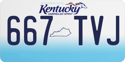 KY license plate 667TVJ