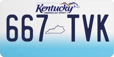 KY license plate 667TVK