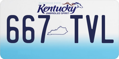 KY license plate 667TVL