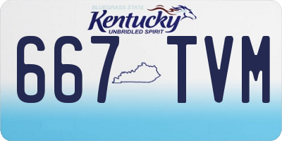 KY license plate 667TVM