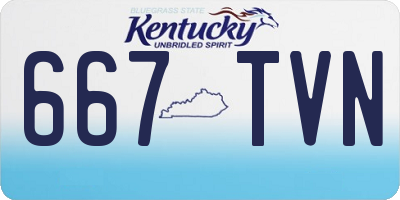 KY license plate 667TVN