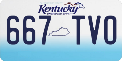 KY license plate 667TVO
