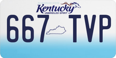 KY license plate 667TVP