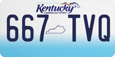 KY license plate 667TVQ