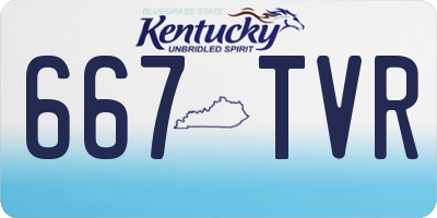 KY license plate 667TVR