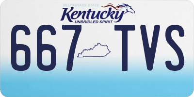 KY license plate 667TVS