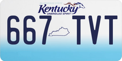 KY license plate 667TVT