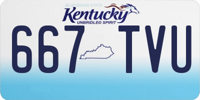 KY license plate 667TVU