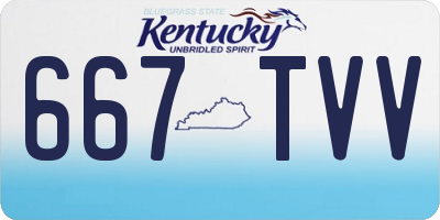 KY license plate 667TVV