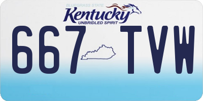 KY license plate 667TVW