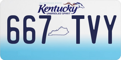 KY license plate 667TVY