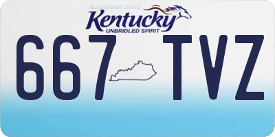 KY license plate 667TVZ