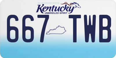 KY license plate 667TWB