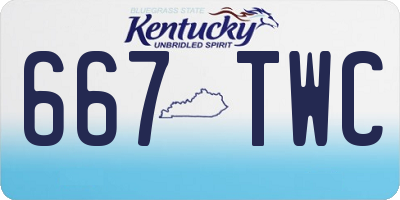 KY license plate 667TWC