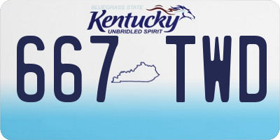 KY license plate 667TWD